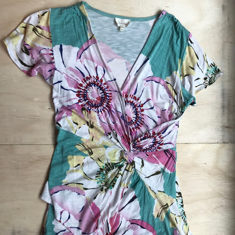 Anthropologie Faux Wrap Top